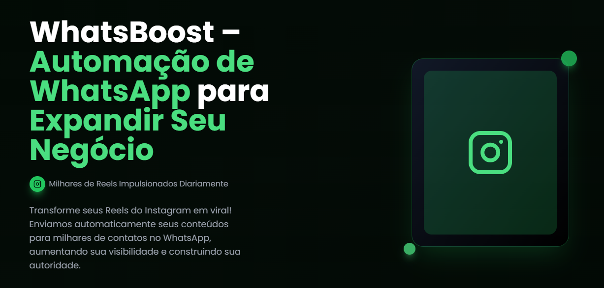 Landing Page WhatsBoost